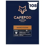 CafePod Coffee Pods Nespresso Compatible Brunch Blend 108 Aluminium Capsules