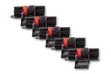 vhbw 5x Rouleaux d'encre noir-rouge compatible avec Citizen CX 215, 23 n, 32/II/N, 55, 88 calculatrice de poche, caisse enregistreuse