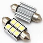 LED-spolelampe, sokkel C5W, 6-LED (2-pakning)