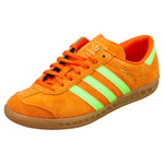 adidas Hamburg Unisex Fashion Trainers in Orange Green - 8.5 UK