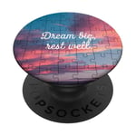 Dream Big Rest Well Puzzle avec citation motivante Ciel Nature PopSockets PopGrip Adhésif