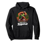 Run Like a Legend Sasquatch Runner Funny Bigfoot Running Pullover Hoodie