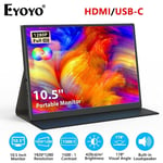 Eyoyo Small FHD 1280P Monitor 10.5'' HDMI&USB-C Screen,Second Monitor for Laptop