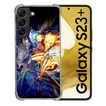 Cokitec Coque Renforcée en Verre Trempé pour Samsung Galaxy S23 Plus Manga Naruto VS