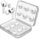 Link Dream 12 Pieces Replacement Ear Tips for AirPods Pro/AirPods Pro 2 (2nd Generation) with Noise Reduction Hole, Silicon Ear Buds Tips with Portable Storage Box (S/M/L) (6 Pairs)