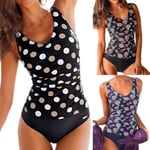 Slimming Monokini Swimwear Sexy Women Beach Bathing Navy Blue