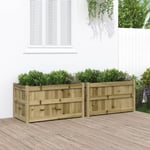 Furniture Limited - Jardinières 2 pcs bois de pin imprégné