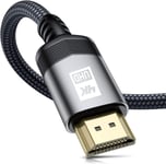 Cable Hdmi 4K 12M Cable Hdmi 2.0 Tresse Haute Vitesse 18 Gbit/S Compatible 4K@60 Hz 2K@144/165 Hz Arc,Hdr,3D,Compatible Tv,Blu-Ray,Ps4/5,Xbox One,Projecteur,Barre De Son,Sky Q,