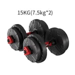 ZXQZ Small dumbbell Environmental Protection Rubberized Dumbbells, Men's Fitness Home Adjustable Weight Set, Combined Barbell 10/15/20/30kg (pair) Fitness dumbbell (Color : Black, Size : 20kg)