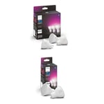 Philips Hue White & Colour Ambiance Smart Spotlight 3 Pack LED [GU10 Spotlight] & White and Colour Ambiance Smart Light 2 Pack [GU10 Spot] with Bluetooth. Works with Alexa, Google Assistant