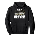 Dad Grandpa Great Grandpa American Flag USA Pride Fathers Pullover Hoodie