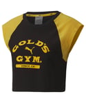 Puma x Gold's Gym Logo Cropped Top - Womens - Black - Size X-Small