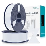 SUNLU Filament PLA Haute Vitesse1.75 mm, Filament PLA pour Imprimante 3D rapide, Conçu pour l'impression à Grande Vitesse, HS-PLA Filament, Précision Dimensionnelle +/- 0.02 mm, 2KG Blanc+blanc