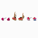 Claire's Boucles d'oreilles cerise roses - Lot de 3