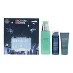 Biotherm Homme Aqua Power 3 Piece Gift Set: Cleansing Gel 40ml - Shaving Foam 50ml - Ultra-Moisturising  Strengthening Gel 75ml