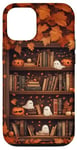 iPhone 12/12 Pro Cute Spooky Ghost Reading Book Fall Pumpkin Bookworm Ghost Case