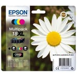 Epson Ink Cartridge Black Cyan Magenta Yellow Multipack 4-colours 18XL Claria...