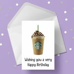 Starbucks Iced Coffee Birthday Card