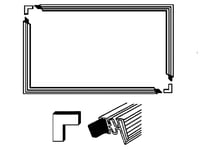 Europart - Lot de joints de porte pour réfrigérateur dimensions  1300 x 700 mm