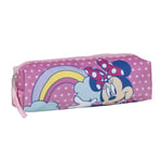 CERDÁ LIFE'S LITTLE MOMENTS Minnie Mouse Pencil Case - Pink - 20x5.5x5.5cm - Made of Polyester - Zipper Closure - Minnie Print - Original Product Designed in Spain, Pink, Pencil Case