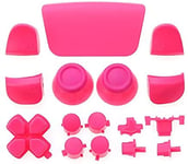 GGZone Ensemble complet de boutons de joysticks Dpad R1 L1 R2 L2 Touche de direction ABXY Boutons pour manette Sony PS5 Rose