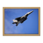 Military USA USAF Air Force F-15E Strike Eagle Aircraft Photo Artwork Framed Wall Art Print 18X24 Inch