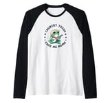 Cool Cowboy Toad Playing Music, Country "Toads",Take Me Home Raglan Baseball Tee