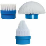 Venteo - 3 brosses ACTI BRUSH - TELESHOPPING - Blanc/Bleu - Adulte - Recharge Acti Brush