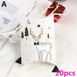 10/20pcs Paper Candy Boxes Kraft Gift Bag Pillow Shape Box A-20pcs