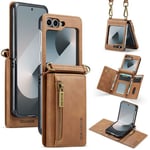 Samsung Galaxy Z Flip 6      Pu Wallet Case    [Brown]