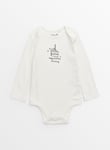 Tu Happy Birthday Mummy Slogan Bodysuit Up to 3 mths White To Mths