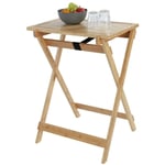 Table d'appoint bois pliable Lugo, 2en1 avec plateau amovible, planche à découper, table d'appoint pratique pour la cuisine, le salon, le balcon et