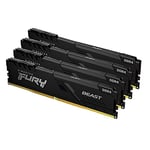 Kingston FURY Beast 64GB (4x16GB) 3200MHz DDR4 CL16 Desktop Memory Kit of 4 KF432C16BB1K4/64