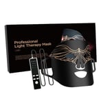 LESCOLTON Masque de luminothérapie à LED, 4 couleurs, rajeunissement de la peau, 240 LED, masque de lumière rouge, masque de luminothérapie pour soins de la peau du visage, anti-âge, élimination des