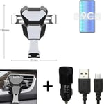 Car holder air vent mount for Huawei Honor 9C + CHARGER Smartphone