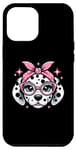 iPhone 12 Pro Max Dalmatian Pink Bandana Glasses Dog Case