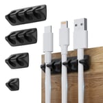 5 Pack Wire Clip Kit, Gestionnaire De Câbles De Bureau, Support De Pince De Câble Pour Micro Usb Type C Iphone Usb Vers Lightning Câble De Charge, Gestionnaire De Câbles Adhésif