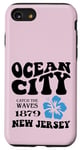 Coque pour iPhone SE (2020) / 7 / 8 ocean city catch the waves 1879 new jersey esthétique voyage