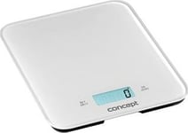 Concept Vk5711, Elektronisk Kjøkkenvekt, 15 Kg, 1 G, Hvit, Benkeplate, Rektangel