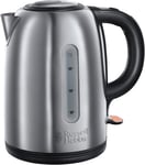 Russell Hobbs Brushed Stainless Steel & Black Electric 1.7L Cordless Kettle Fast