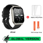 Black Shark Watch Gt3 Global Version 24H Health Monitoring 1,96" Kaareva Näyttö 10 Päivää Akunkesto 100+ Urheilutilaa Ip68_Silver NOrange Strap