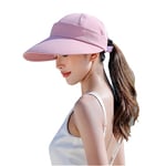 Casquette Visiere Sport Eté Chapeau de Soleil Démontable Capeline Femme Large Bord Pliable Chapeau de Plage Voyage Protection UV Cassquette de Baseball Piscine Camping Pêche Jardinage