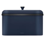 Tower Sera Midnight Blue Bread Bin With Black Smoked Trim Kitchen Storage