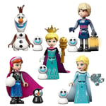 5 st/ set Frozen-serie Minifigur Byggstenar Kit, Elsa Anna Mini Actionfigurer Leksaker för barn