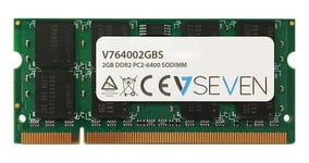 V7 DDR2 - modul - 2 GB - SO DIMM 200-pin - 800 MHz / PC2-6400 - ikke-bufret