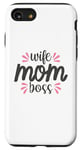 Coque pour iPhone SE (2020) / 7 / 8 Moms the Boss – Cadeau mignon pour la fête des mères