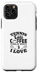 Coque pour iPhone 11 Pro Tennis Cats Coffee This Is What I Love Joueur de tennis