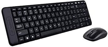 Logitech MK220 Compact Wireless Keyboard and Mouse Combo for Windows, QWERTY Portuguese Layout - Black