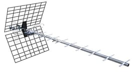 Metronic 425044 Antenne d'extérieur Trinappe 20 dB - filtre 4G - UHF - Fiche F