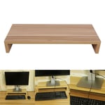 Monitor Stand Desk Riser Wood Computer Pc Tv Laptop w/ Smartphone Holder UK